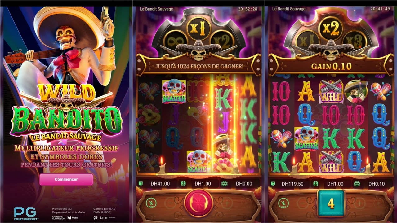 Wild Bandito no telemóvel Android – interface do jogo em modo vertical