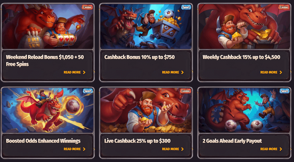 Bónus Wild Bandito no Dragonia